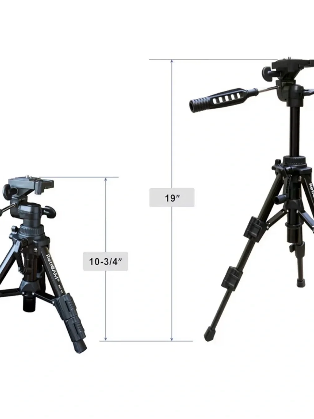 4 Items -Magnetic Selfie Stick, silver tripod, Tabletop Tripod, black tripod